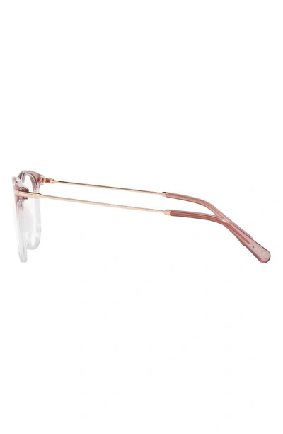 Shop Dolce & Gabbana 52mm Browline Glasses In Pink Gradient