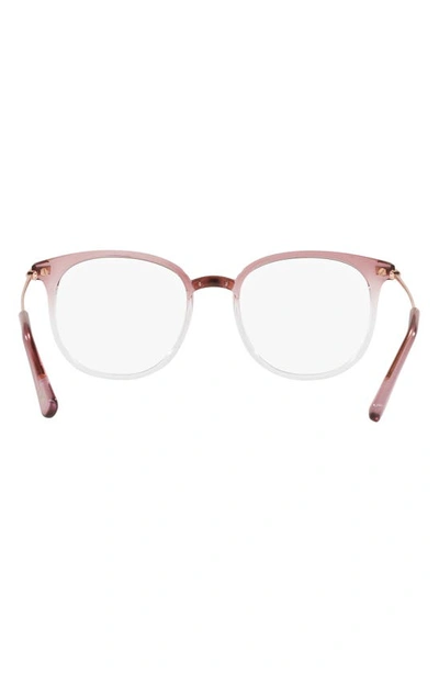 Shop Dolce & Gabbana 52mm Browline Glasses In Pink Gradient