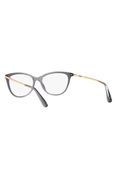 Shop Dolce & Gabbana 54mm Butterfly Optical Glasses In Grey