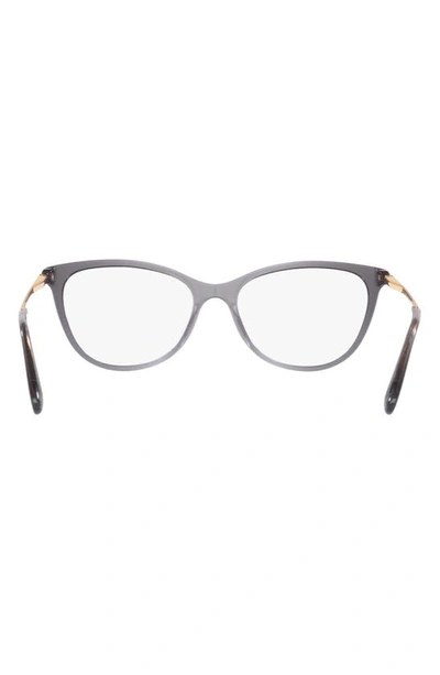 Shop Dolce & Gabbana 54mm Butterfly Optical Glasses In Grey