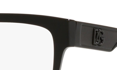 Dolce & Gabbana 57mm Rectangular Reading Glasses In Black