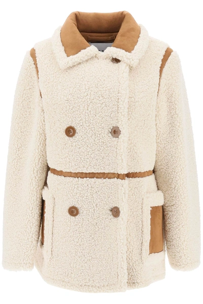 Shop Stand Studio Chole Faux Shearling Jacket In White