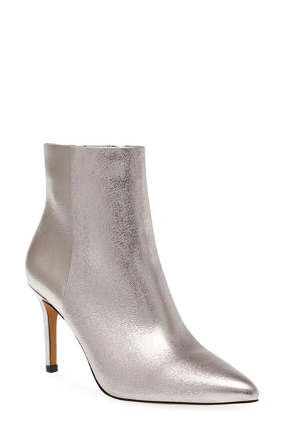 Shop Steve Madden Lizziey Pointed Toe Bootie In Pewter