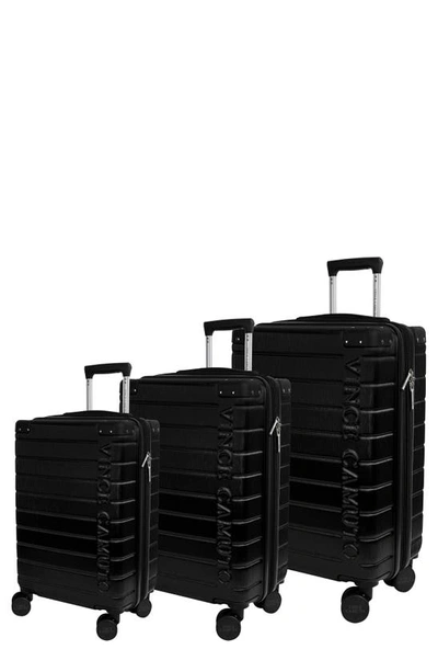 Shop Vince Camuto Set Of Three Zeke Hardshell Spinner Suitcase In Black