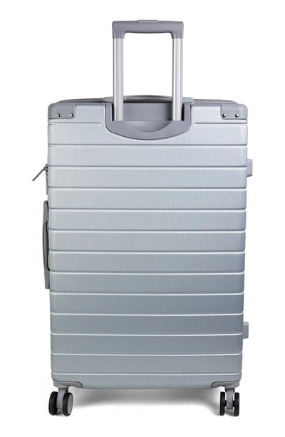 Shop Vince Camuto Set Of Three Zeke Hardshell Spinner Suitcase In Silver