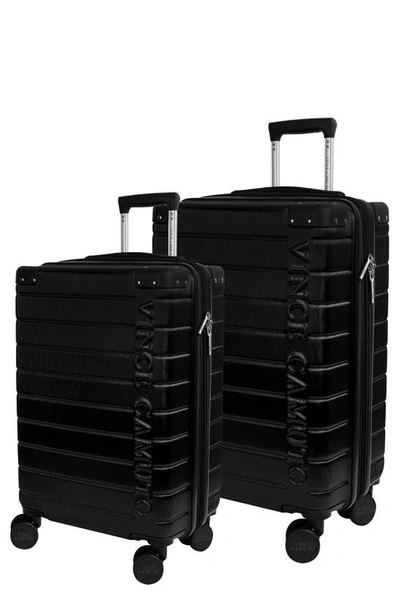 Shop Vince Camuto Set Of Two Zeke Hardshell Spinner Suitcase In Black