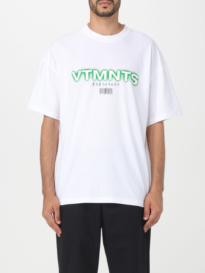 Shop Vtmnts T-shirt  Men Color White