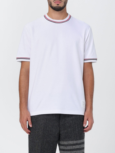 Shop Thom Browne Cotton T-shirt In Black