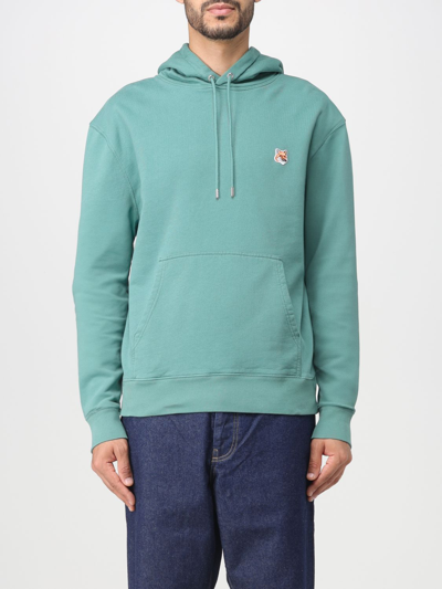 Shop Maison Kitsuné Cotton Sweatshirt In Green