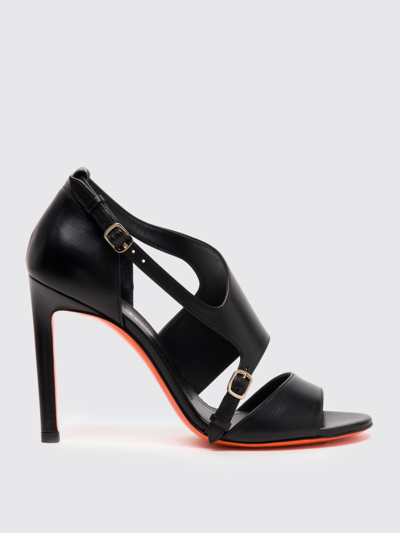 Shop Santoni Heeled Sandals  Woman Color Black