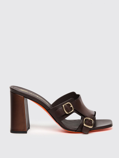 Shop Santoni Heeled Sandals  Woman Color Brown