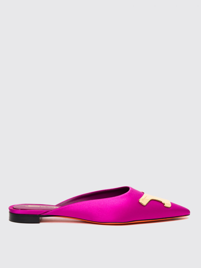 Shop Santoni Flat Shoes  Woman Color Violet