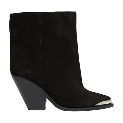 Shop Isabel Marant Ladel Ankle Boots In Black
