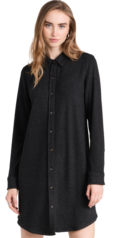 Shop Faherty Legend Sweater Dress Heathered Black Twill