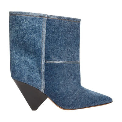 Shop Isabel Marant Miyako Ankle Boots In Dark_blue