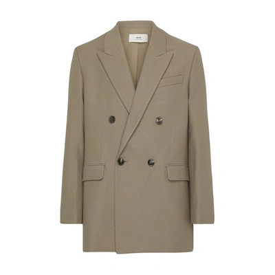 Shop Ami Alexandre Mattiussi Double Breasted Jacket In Taupe