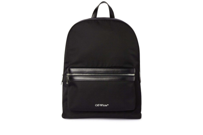 Pre-owned Off-white Core Round Logo-print Backpack Black
