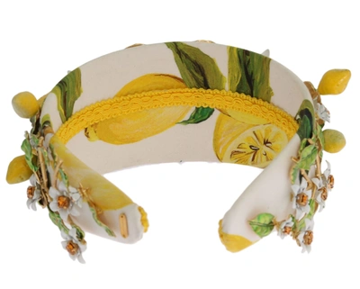 Shop Dolce & Gabbana Yellow Lemons Sicily Crystal Diadem Tiara Women's Headband