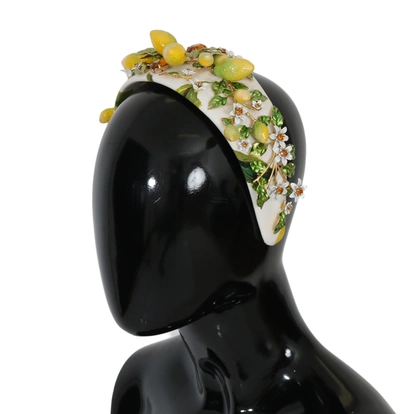 Shop Dolce & Gabbana Yellow Lemons Sicily Crystal Diadem Tiara Women's Headband