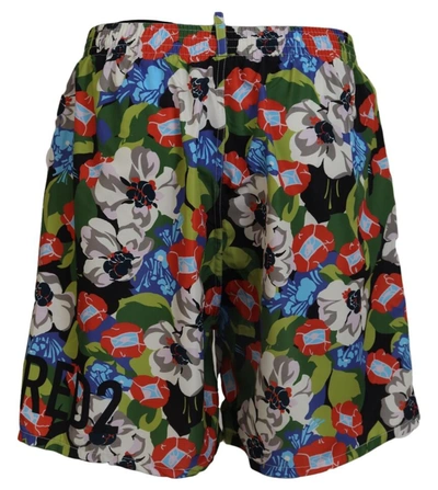 Shop Dsquared² Over Floral Print Mens Beachwear Swimwear Men's Short In Multicolor