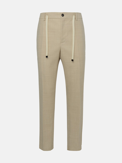 Shop Brian Dales Ivory Wool Trousers
