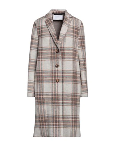 Shop Harris Wharf London Woman Coat Light Grey Size 4 Virgin Wool