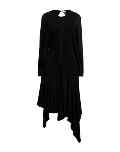 Shop Loewe Woman Midi Dress Black Size 6 Viscose, Elastane