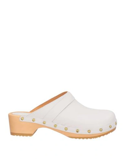 Mychalom Woman Mules & Clogs Off White Size 7 Soft Leather In Off White