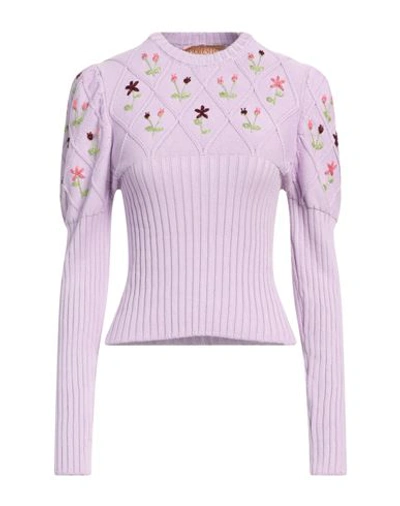 Shop Cormio Woman Sweater Lilac Size 4 Cotton In Purple
