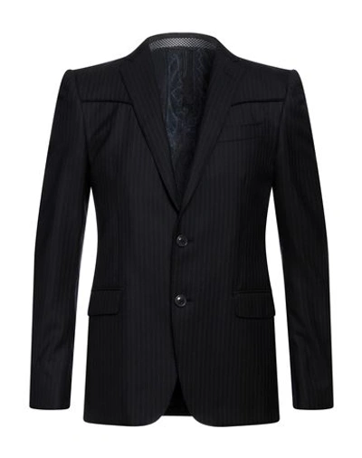 Shop Etro Man Blazer Black Size 44 Wool