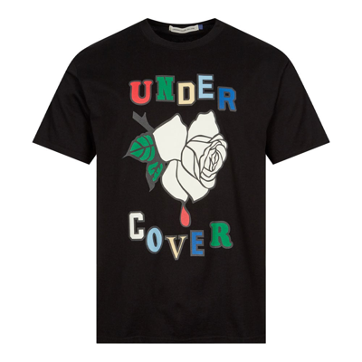 Shop Undercover Flower Logo T-shirt In Black