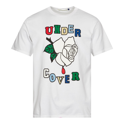 Shop Undercover Flower Logo T-shirt In White