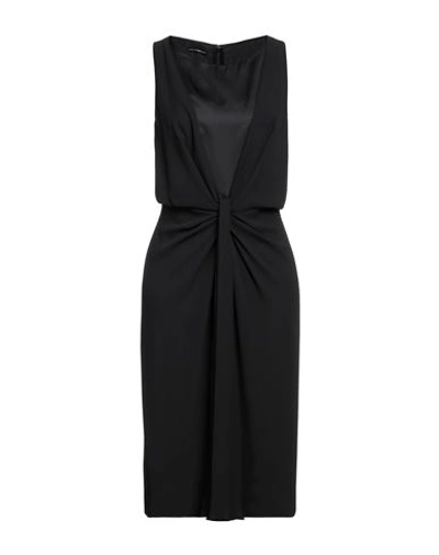 Shop Emporio Armani Woman Midi Dress Black Size 6 Polyester