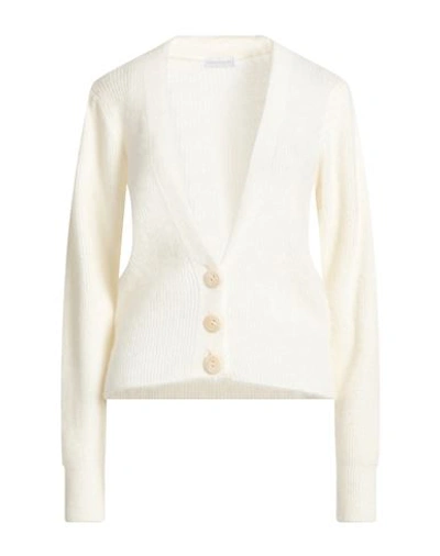 Shop Diana Gallesi Woman Cardigan White Size Xl Acrylic, Polyamide, Alpaca Wool