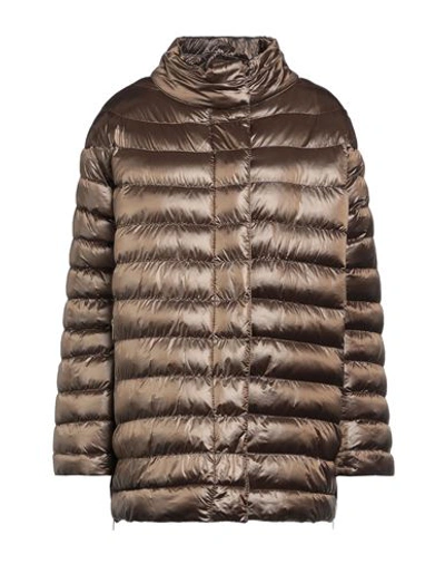 Shop Verysimple Woman Puffer Bronze Size 4 Polyester In Yellow