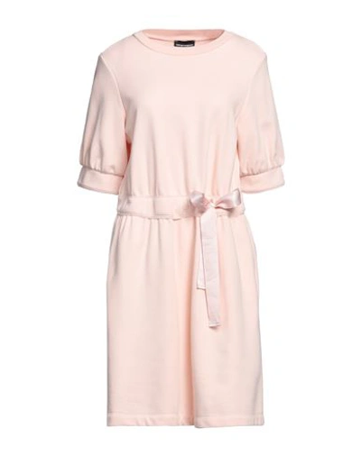 Shop Emporio Armani Woman Mini Dress Light Pink Size 12 Cotton, Polyester