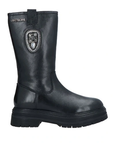 Lovetolove® Lovetolove Woman Knee Boots Black Size 10 Soft Leather In Black