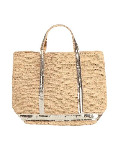 Shop Vanessa Bruno Woman Handbag Beige Size - Natural Raffia, Polyester