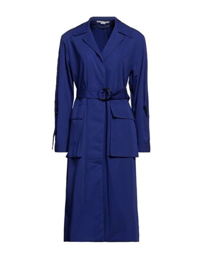 Shop Stella Mccartney Woman Overcoat & Trench Coat Purple Size 6-8 Cotton