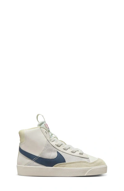 Shop Nike Kids' Blazer Mid '77 High Top Sneaker In Sail/ Blue/ Sail/ Fireberry