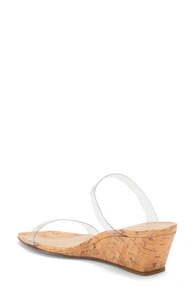 Shop Stuart Weitzman Aleena 50 Wedge Sandal In Clear