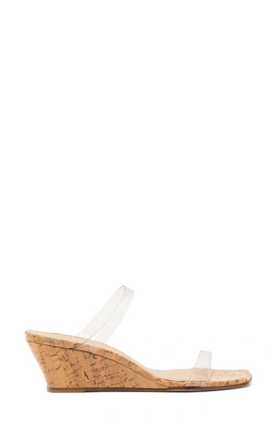 Shop Stuart Weitzman Aleena 50 Wedge Sandal In Clear