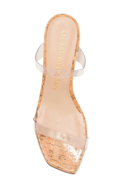Stuart Weitzman Aleena Pvc Wedge Sandals In Clear