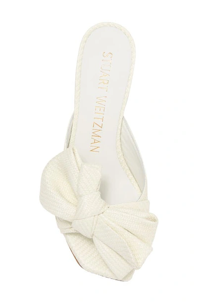 Shop Stuart Weitzman Loveknot Block Heel Sandal In Cream