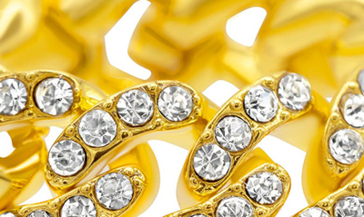 Adornia Pavé Cubic Zirconia Curb Chain Ring In Gold
