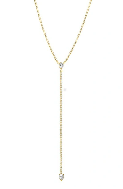 Shop Adornia Cubic Zirconia Y-necklace In Gold