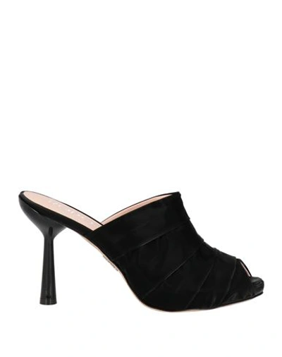 Shop Rodo Woman Sandals Black Size 8 Textile Fibers, Soft Leather