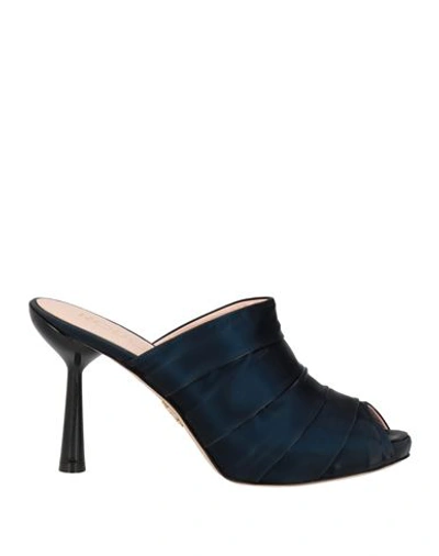 Shop Rodo Woman Sandals Midnight Blue Size 8 Textile Fibers, Soft Leather
