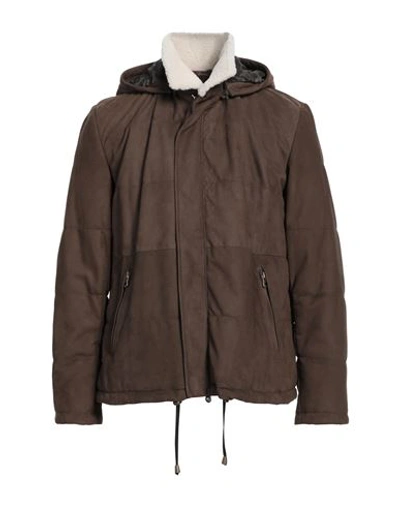 Shop Stewart Man Jacket Brown Size L Soft Leather