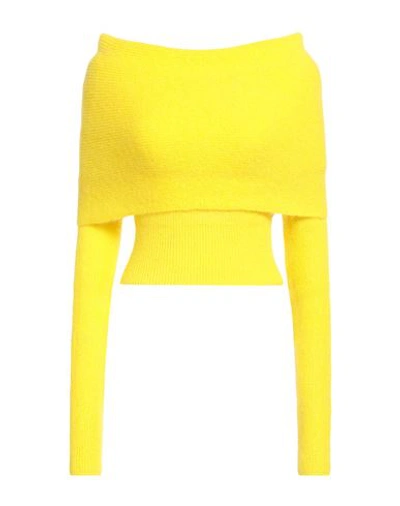 Shop Philosophy Di Lorenzo Serafini Woman Sweater Yellow Size 6 Polyamide, Mohair Wool, Wool